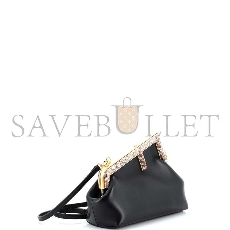 F**di first bag leather with python small (24*18*10cm)